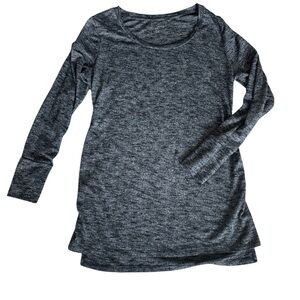 Maternity Long Sleeve Top Charcoal Gray Fall maternity shirt soft Size Large